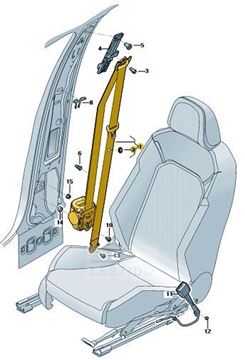 Imagen de CINTURON SEGURIDAD TRES PUNTOS AUTOMATIC
