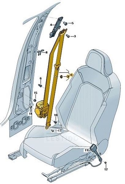 Imagen de CINTURON SEGURIDAD TRES PUNTOS AUTOMATIC