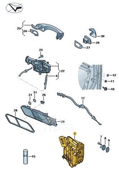 Imagen de CERRADURA DE LA PUERTA IZQ.