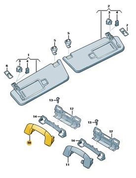 Imagen de EMPUÑADURA DE TECHO DELANTERO