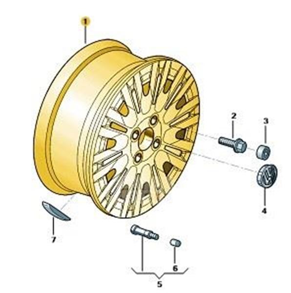 Imagen de LLANTA DE ALUMINIO 6JX15 H2 ET38