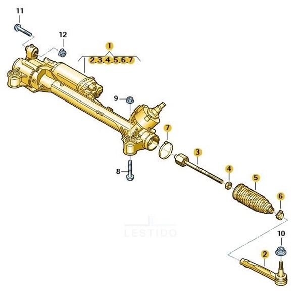 Imagen de CAJA DIRECCION C. BARRA ACOPLAMIENTO