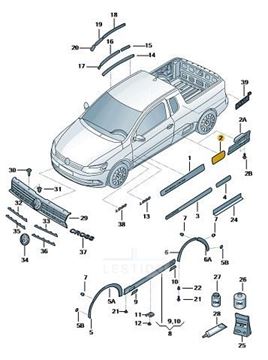 Imagen de MOLDURA PROTECT. PARA LATERAL DER. TRAS.