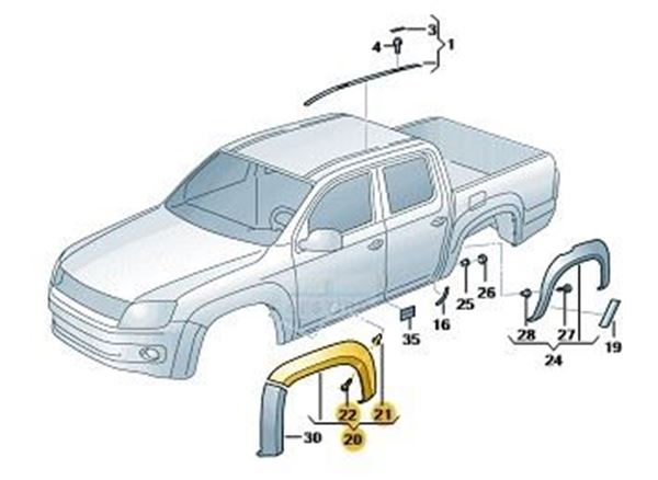 Imagen de CUBIERTA RUEDA DER. DEL.