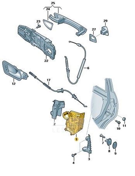 Imagen de CERRADURA DE LA PUERTA IZQ.