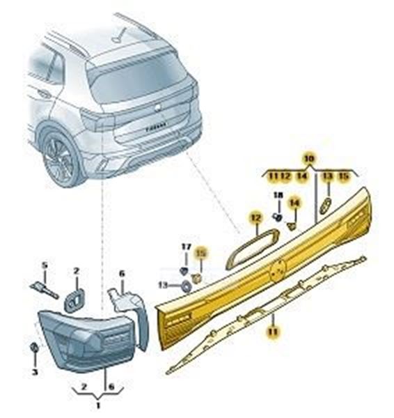 Imagen de FARO TRASERO CENTRAL TCR 24