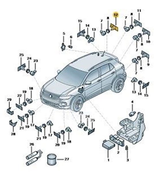 Imagen de SOPORTE SENSOR TRAS. CENT. DER. TCR 24
