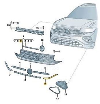 Imagen de LISTON ADORNO P REJILLA RADIADOR IZQ TCR 24