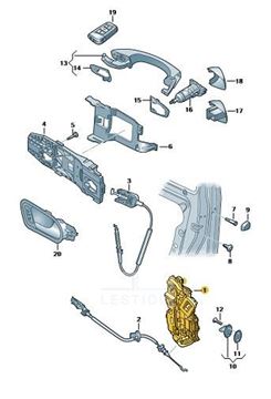 Imagen de CERRADURA DE LA PUERTA DER.
