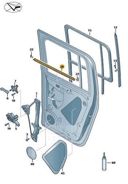 Imagen de JUNTA HUECO VENTANILLA IZQ. INT.