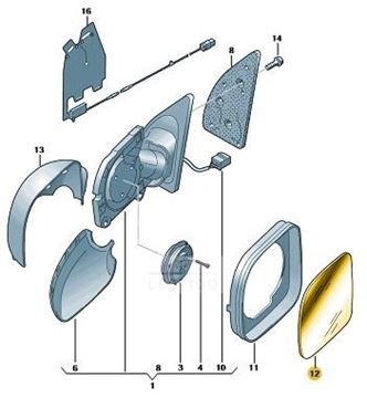 Imagen de CRISTAL ESPEJO (CONVEXO) CALENTABLE CON