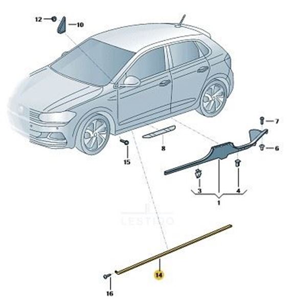 Imagen de GUARNECIDO LARGUERO INFERIOR IZQ.