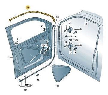 Imagen de JUNTA PUERTA EXT. IZQ. SUP.