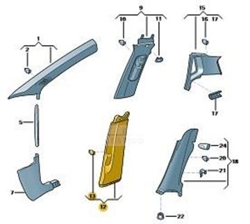 Imagen de REVESTIMIENTO COLUMNA B INF.DER. TCR 24