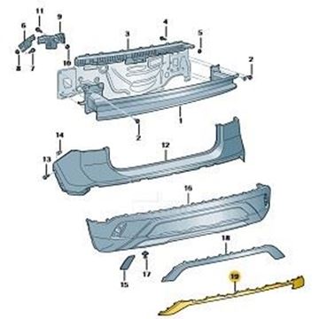 Imagen de APLIQUE PARAGOLPE TRASERO TCR 24