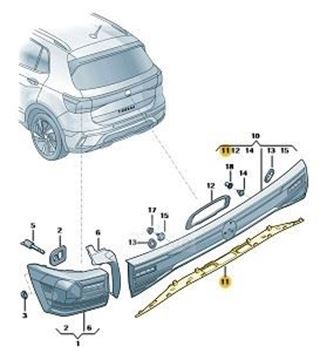 Imagen de MOLDURA FARO DER. TCR 24