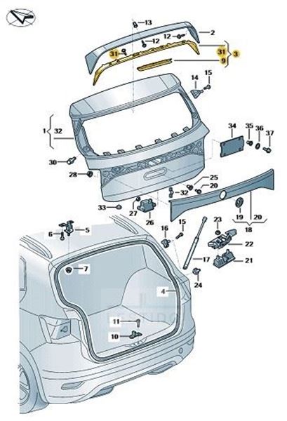 Imagen de EMBELLECEDOR P. SPOILER TRASERO