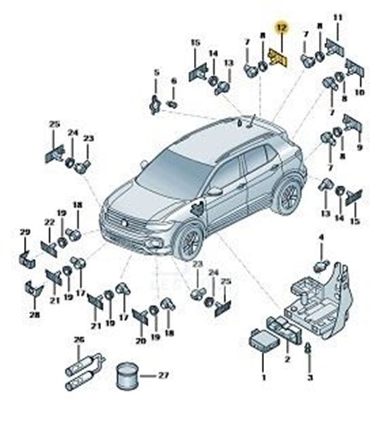 Imagen de SOPORTE SENSOR TRAS. CENT. DER. TCR 24