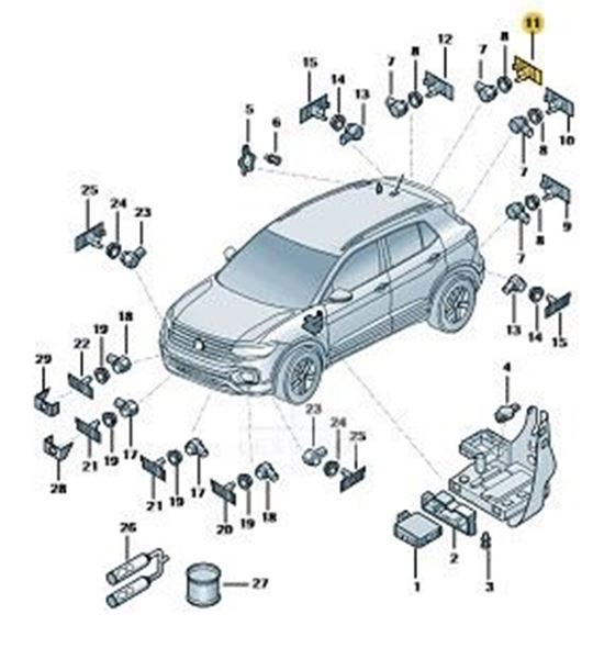 Imagen de SOPORTE SENSOR TRAS. CENT. IZQ. TCR 24