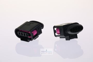 Imagen de CAJA DE CONECTOR PLANO 4 POLOS NEGRO