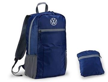 Imagen de MOCHILA PLEGABLE CON BOLSA AZUL C. VW
