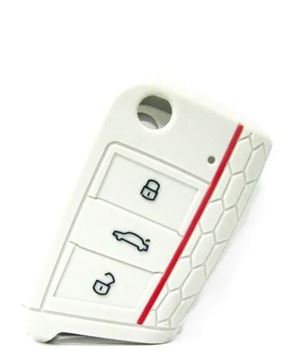 Imagen de PROTECTOR LLAVE SILICONA BLANCO