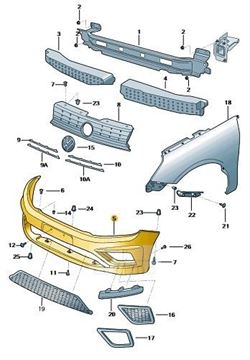 Imagen de CUBIERTA DEL PARACHOQUES DELANTERO